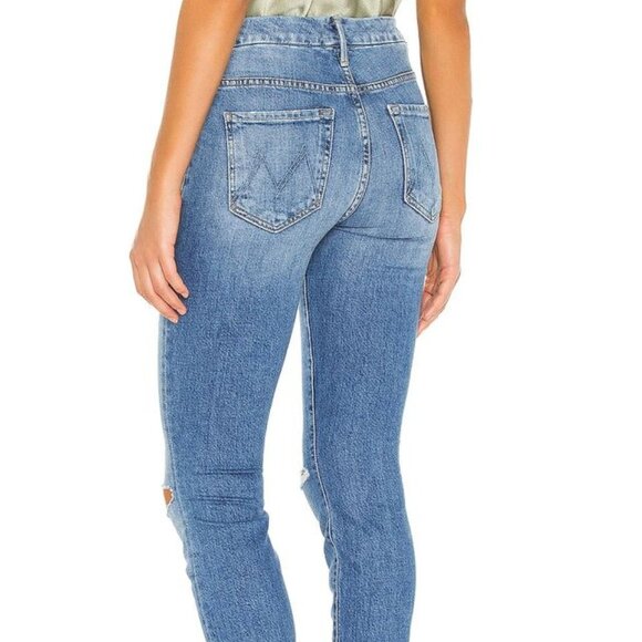 Mother Denim High Waisted Looker Ankle Fray Jeans - Picture 6 of 7